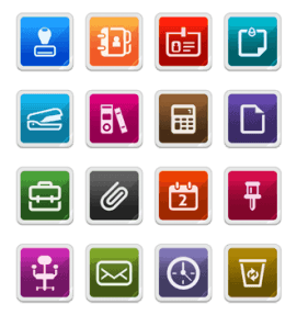 Administrative office icons