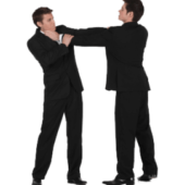 Anger Management - Two men trying to choke each other