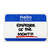 Employee of the month name badge