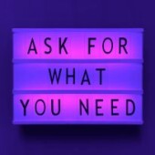 ask for what you need light box message saying quote quotes law of attraction