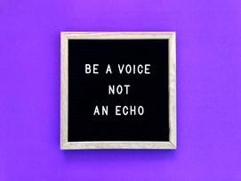 be a voice not an echo sign